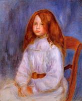 Renoir, Pierre Auguste - Seated Girl with Blue Background